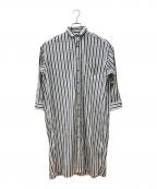 ticcaティッカ）の古着「スクエアビッグシャツワンピース」｜ホワイト