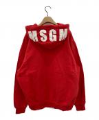MSGMエムエスジーエム）の古着「ビッグロゴフーディー」｜レッド