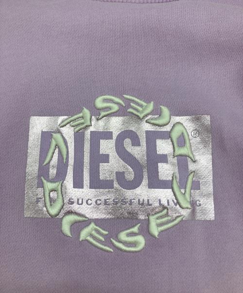 DIESEL（ディーゼル）DIESEL (ディーゼル) ロゴクルーネックスウェット ラベンダー サイズ:XSの古着・服飾アイテム