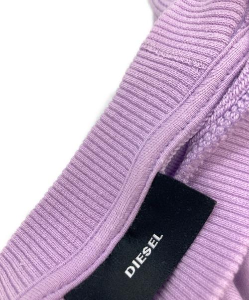 DIESEL（ディーゼル）DIESEL (ディーゼル) ロゴクルーネックスウェット ラベンダー サイズ:XSの古着・服飾アイテム