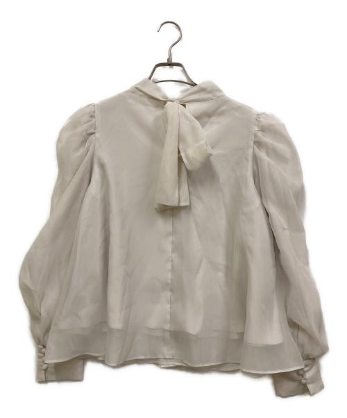 Snidel（スナイデル）Snidel (スナイデル) オーガンシースルーブラウス グレー サイズ:SIZE Freeの古着・服飾アイテム