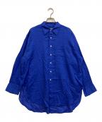 Spick and Spanスピックアンドスパン）の古着「コットンリネンルーズシャツ」｜ブルー
