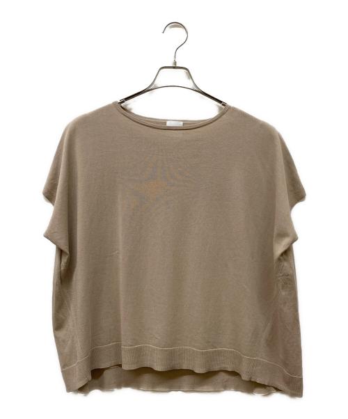 Spick and Span（スピックアンドスパン）Spick and Span (スピックアンドスパン) 24SS ICE COTTON フレンチスリーブルーズニット ベージュ サイズ:-の古着・服飾アイテム