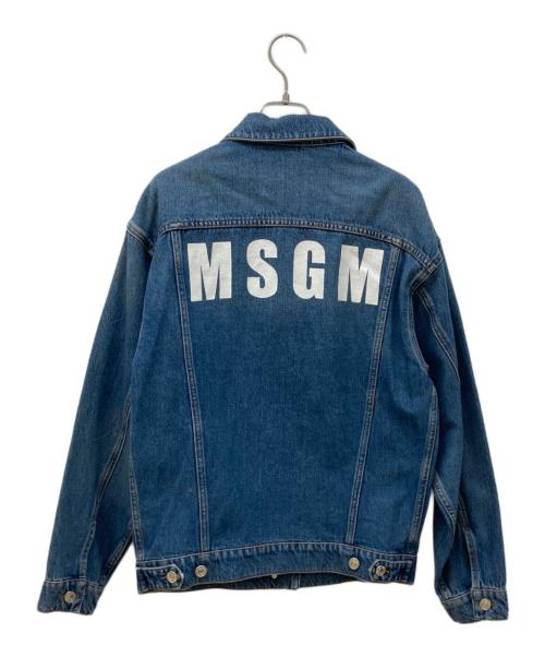MSGM（エムエスジーエム）MSGM (エムエスジーエム) バックロゴデニムジャケット インディゴ サイズ:38の古着・服飾アイテム