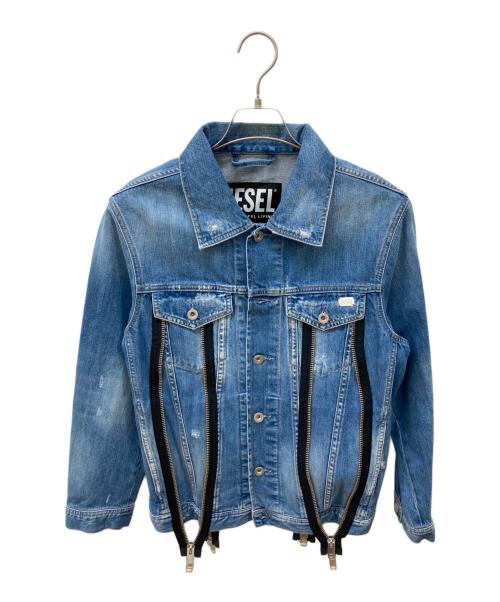 DIESEL（ディーゼル）DIESEL (ディーゼル) ジップデザインデニムジャケット インディゴ サイズ:XSの古着・服飾アイテム
