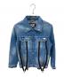 DIESEL（ディーゼル）の古着「ジップデザインデニムジャケット」｜インディゴ