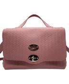 zanellatoザネラート）の古着「型押しレザー2WAYバッグ」｜ピンク