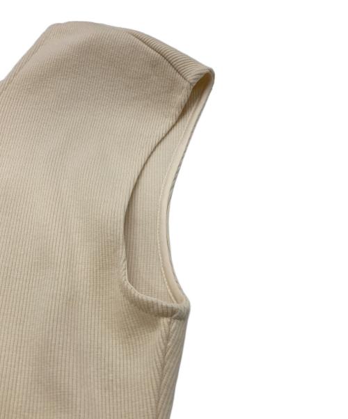 NOLLEY'S（ノーリーズ）NOLLEY'S (ノーリース) テレコ×メモリータフタドッキングワンピース ベージュ サイズ:1の古着・服飾アイテム