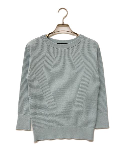 UNTITLED（アンタイトル）UNTITLED (アンタイトル) ペーパーエステルニット ブルーの古着・服飾アイテム