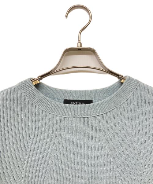 UNTITLED（アンタイトル）UNTITLED (アンタイトル) ペーパーエステルニット ブルーの古着・服飾アイテム