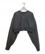 TODAYFULトゥデイフル）の古着「Cropped Sweat Pullover」｜チャコールグレー