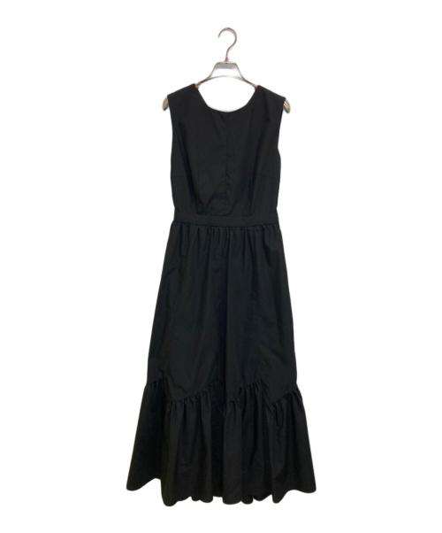 JUSGLITTY（ジャスグリッティー）JUSGLITTY (ジャスグリッティー) バックギャザーカラーワンピース ブラック サイズ:1の古着・服飾アイテム