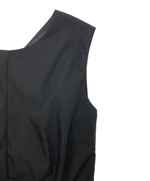 JUSGLITTY（ジャスグリッティー）JUSGLITTY (ジャスグリッティー) バックギャザーカラーワンピース ブラック サイズ:1の古着・服飾アイテム