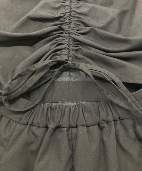 JUSGLITTY（ジャスグリッティー）JUSGLITTY (ジャスグリッティー) バックギャザーカラーワンピース ブラック サイズ:1の古着・服飾アイテム