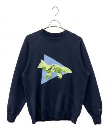 maison kitsune×and wander（メゾンキツネ×アンドワンダー）の古着「DRY COTTON SWEATSHIRT」｜ネイビー