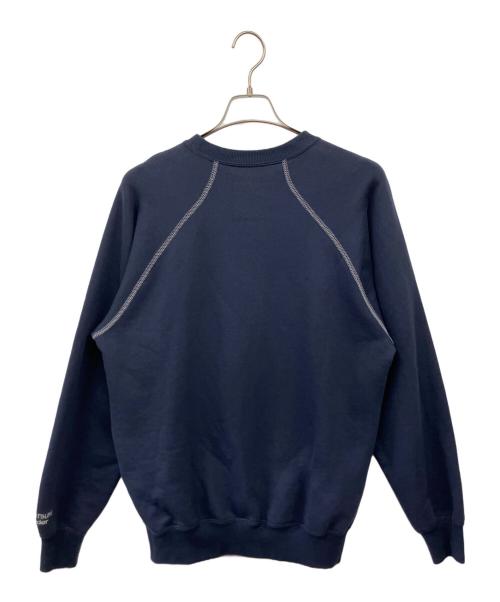 maison kitsune（メゾンキツネ）MAISON KITSUNE (メゾンキツネ) and wander (アンドワンダー) DRY COTTON SWEATSHIRT ネイビー サイズ:SIZE 2の古着・服飾アイテム