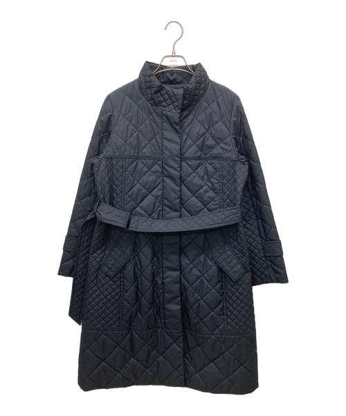 TRANS WORK（トランスワーク）TRANS WORK (トランスワーク) キルティングタフタロングコート ネイビー サイズ:38の古着・服飾アイテム