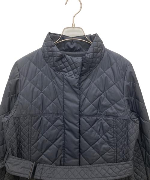 TRANS WORK（トランスワーク）TRANS WORK (トランスワーク) キルティングタフタロングコート ネイビー サイズ:38の古着・服飾アイテム