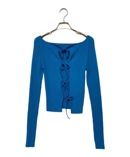 BEAUTY&YOUTH（ビューティーアンドユース）BEAUTY&YOUTH (ビューティーアンドユース) ワイドリブニットトップス ブルー サイズ:‐の古着・服飾アイテム