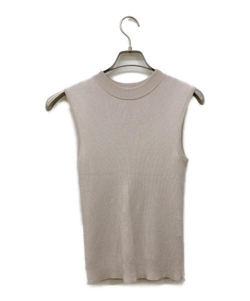 ANAYI（アナイ）ANAYI (アナイ) アセテートポリエステルノースリーブプルオーバー ベージュ サイズ:38の古着・服飾アイテム