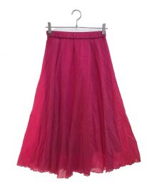 ANAYI（アナイ）の古着「ANAYI/シルクコットンローンプリーツスカート/102417-11-430」｜ピンク