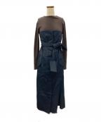 styling/スタイリング）の古着「ニットドッキングベアワンピース」｜ブラック