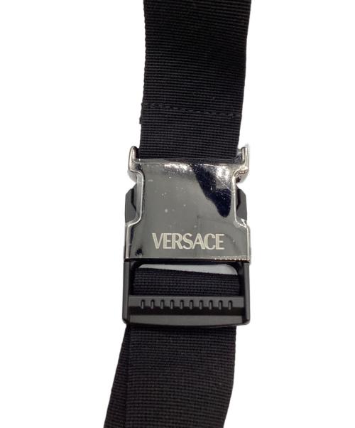 VERSACE（ヴェルサーチェ）VERSACE (ヴェルサーチェ) ボディーバッグ ブラック×ブルーの古着・服飾アイテム