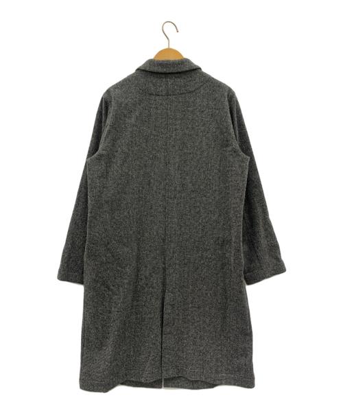 evam eva（エヴァムエヴァ）evam eva (エヴァムエヴァ) ウールアンゴラミックス ニットコート 	evam eva（エヴァムエヴァ） グレー サイズ:2の古着・服飾アイテム