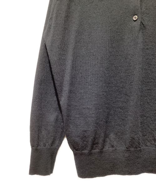 PRADA（プラダ）PRADA (プラダ) カシミヤニットポロシャツ ブラック サイズ:38の古着・服飾アイテム