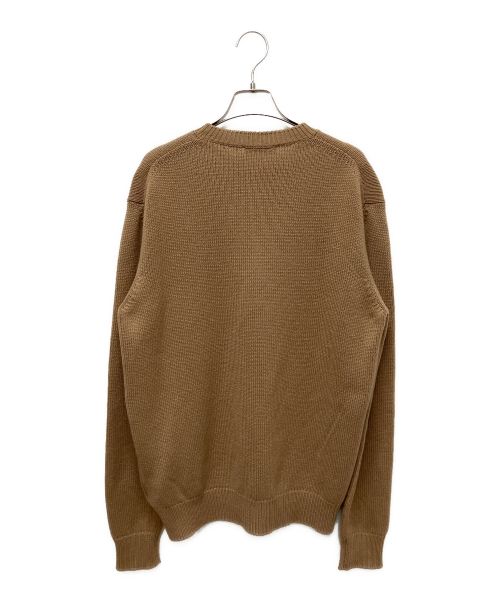 PRADA（プラダ）PRADA (プラダ) ロゴ カシミヤ ニットプルオーバー ベージュ サイズ:48の古着・服飾アイテム