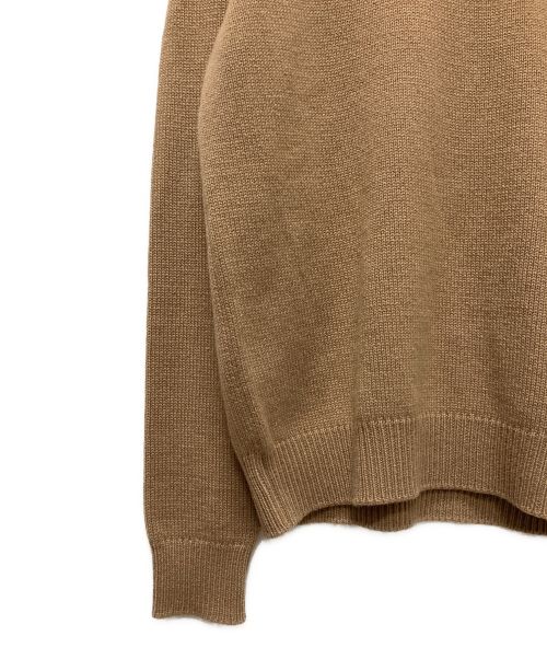 PRADA（プラダ）PRADA (プラダ) ロゴ カシミヤ ニットプルオーバー ベージュ サイズ:48の古着・服飾アイテム