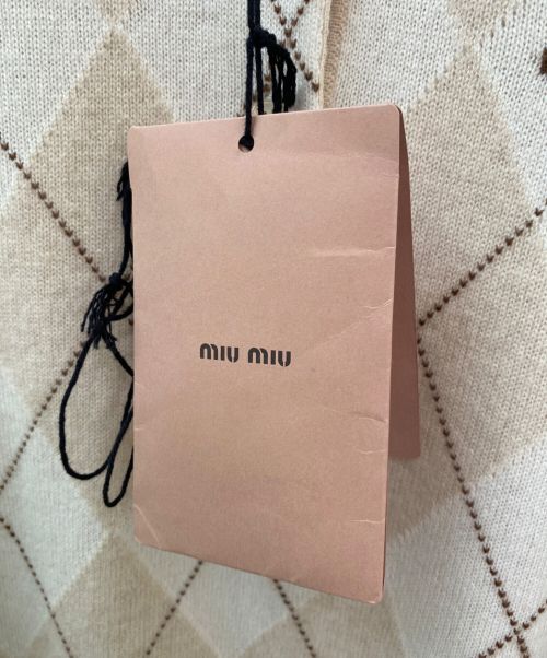 MIU MIU（ミュウミュウ）MIU MIU (ミュウミュウ) カシミヤ ニット ポロシャツ ベージュ サイズ:38の古着・服飾アイテム