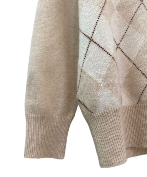 MIU MIU（ミュウミュウ）MIU MIU (ミュウミュウ) カシミヤ ニット ポロシャツ ベージュ サイズ:38の古着・服飾アイテム