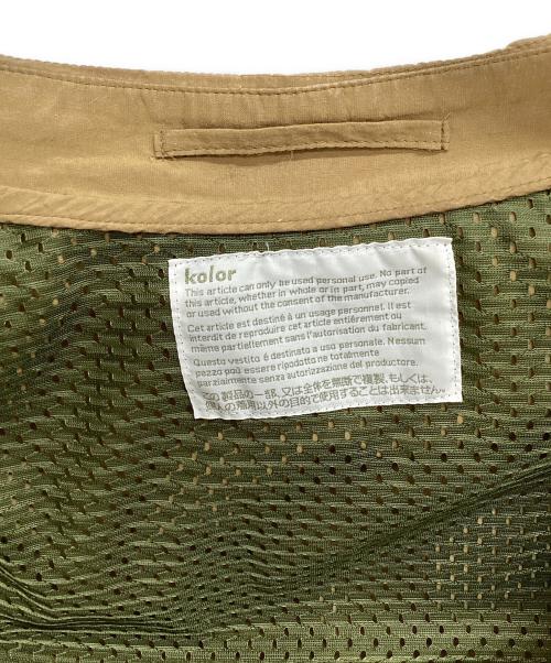 KOLOR（カラー）KOLOR (カラー) ポリエステルコットンオーバーサイズドベルテッドコート ベージュ サイズ:SIZE1の古着・服飾アイテム