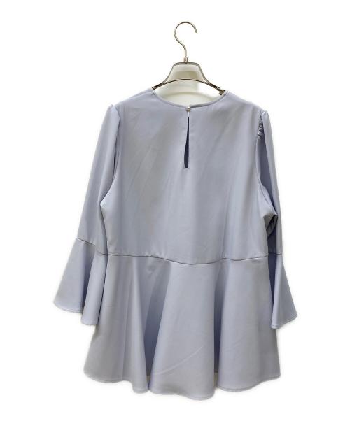 CADUNE（カデュネ）CADUNE (カデュネ) フリルフレアブラウス ブルー サイズ:38の古着・服飾アイテム