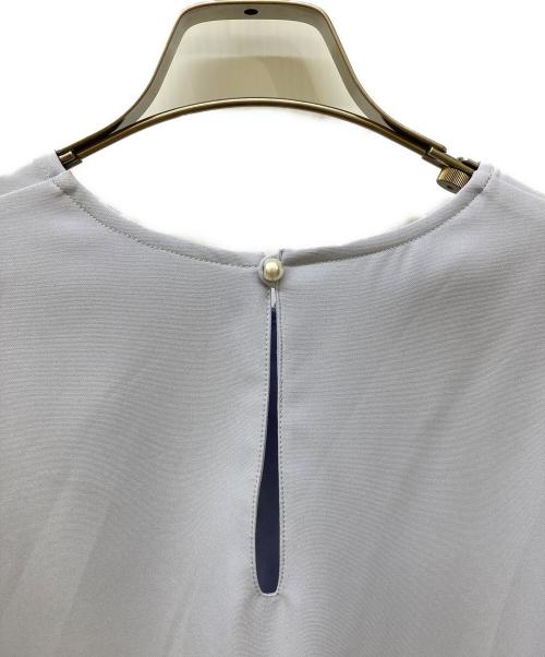 CADUNE（カデュネ）CADUNE (カデュネ) フリルフレアブラウス ブルー サイズ:38の古着・服飾アイテム