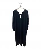 Lumierリュミエ）の古着「ジャガードスリーブ2WAYワンピース」｜ブラック