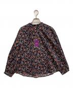 Shower Partyシャワーパーティー）の古着「Liberty花柄ブラウス」｜ブラック