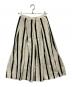 YORI（ヨリ）の古着「ストライプフレアスカート」｜アイボリー