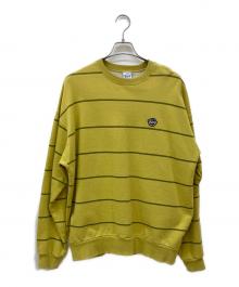 KEBOZ（ケボズ）の古着「BORDER SWEAT CREWNECK」｜イエロー