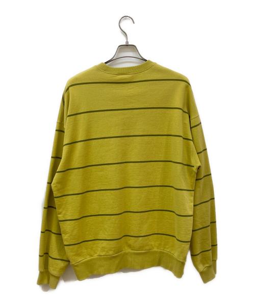 KEBOZ（ケボズ）KEBOZ (ケボズ) BORDER SWEAT CREWNECK イエロー サイズ:Mの古着・服飾アイテム