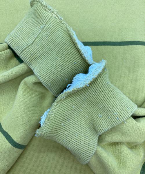 KEBOZ（ケボズ）KEBOZ (ケボズ) BORDER SWEAT CREWNECK イエロー サイズ:Mの古着・服飾アイテム