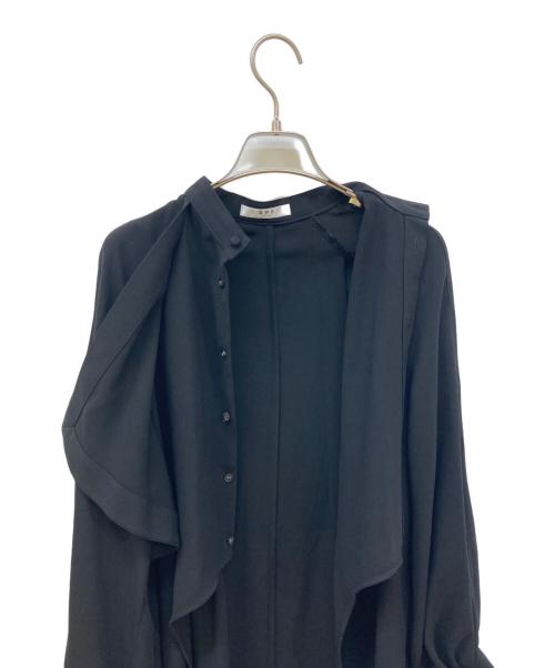 SHE TOKYO（シートーキョー）SHE TOKYO (シートーキョー) バンドカラーシャツワンピース ブラック サイズ: Freeの古着・服飾アイテム