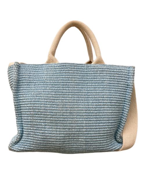 MARNI（マルニ）MARNI (マルニ) ナチュラル トートバッグスモール ブルーの古着・服飾アイテム