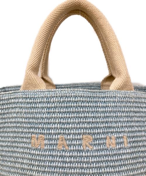 MARNI（マルニ）MARNI (マルニ) ナチュラル トートバッグスモール ブルーの古着・服飾アイテム