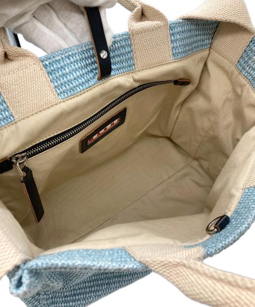 MARNI（マルニ）MARNI (マルニ) ナチュラル トートバッグスモール ブルーの古着・服飾アイテム