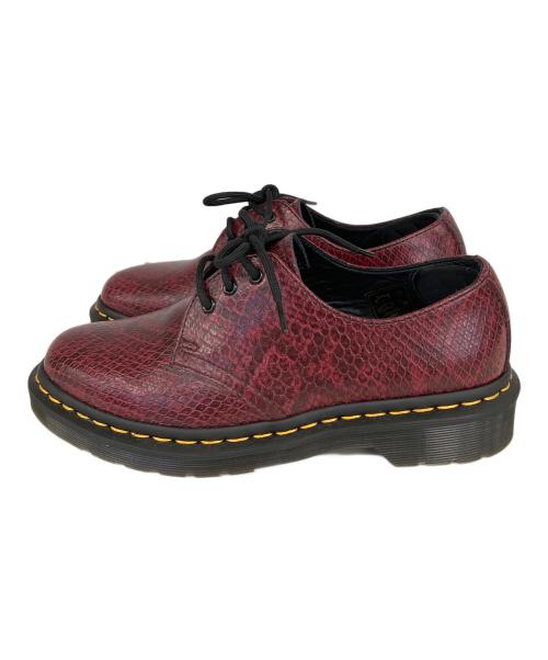 Dr.Martens（ドクターマーチン）Dr.Martens (ドクターマーチン) パイソン柄 3ホールシューズ ボルドー サイズ:UK5の古着・服飾アイテム
