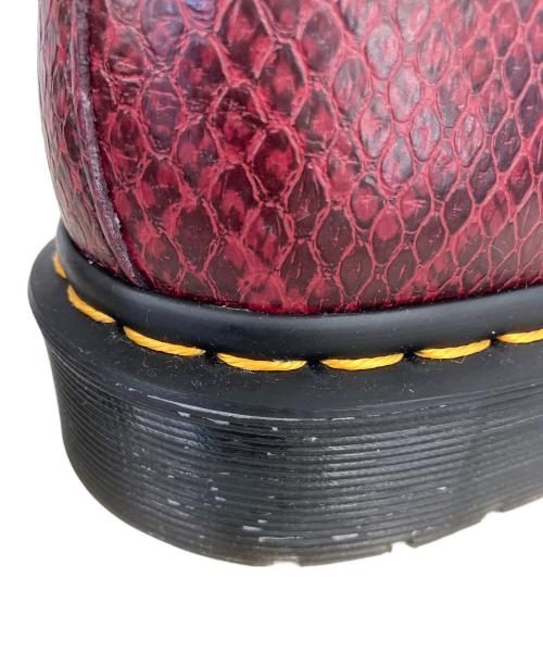 Dr.Martens（ドクターマーチン）Dr.Martens (ドクターマーチン) パイソン柄 3ホールシューズ ボルドー サイズ:UK5の古着・服飾アイテム
