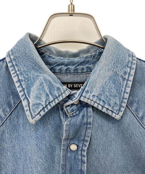 seven by seven（セブンバイセブン）seven by seven (セブンバイセブン) Wrangler (ラングラー) REWORK WESTERN SHIRTS インディゴ サイズ:Lの古着・服飾アイテム