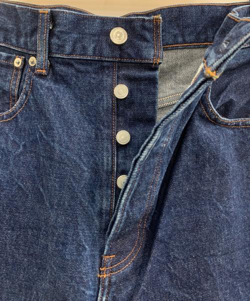 H BEAUTY&YOUTH（エイチ ビューティー&ユース）H BEAUTY&YOUTH (エイチ ビューティー&ユース) クラッキーデニムバギー5ポケットパンツ インディゴ サイズ:LARGEの古着・服飾アイテム